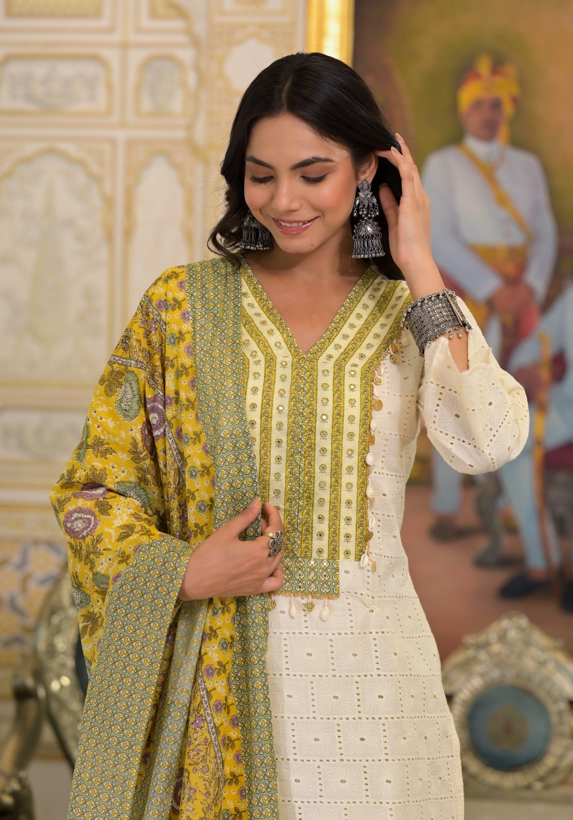 Designer shifli cotton suit set